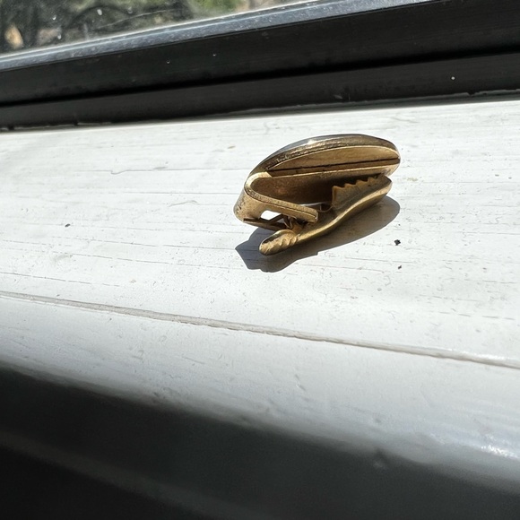 Vintage Pat Pend Men’s gold cufflinks and tie clip - Picture 5 of 14